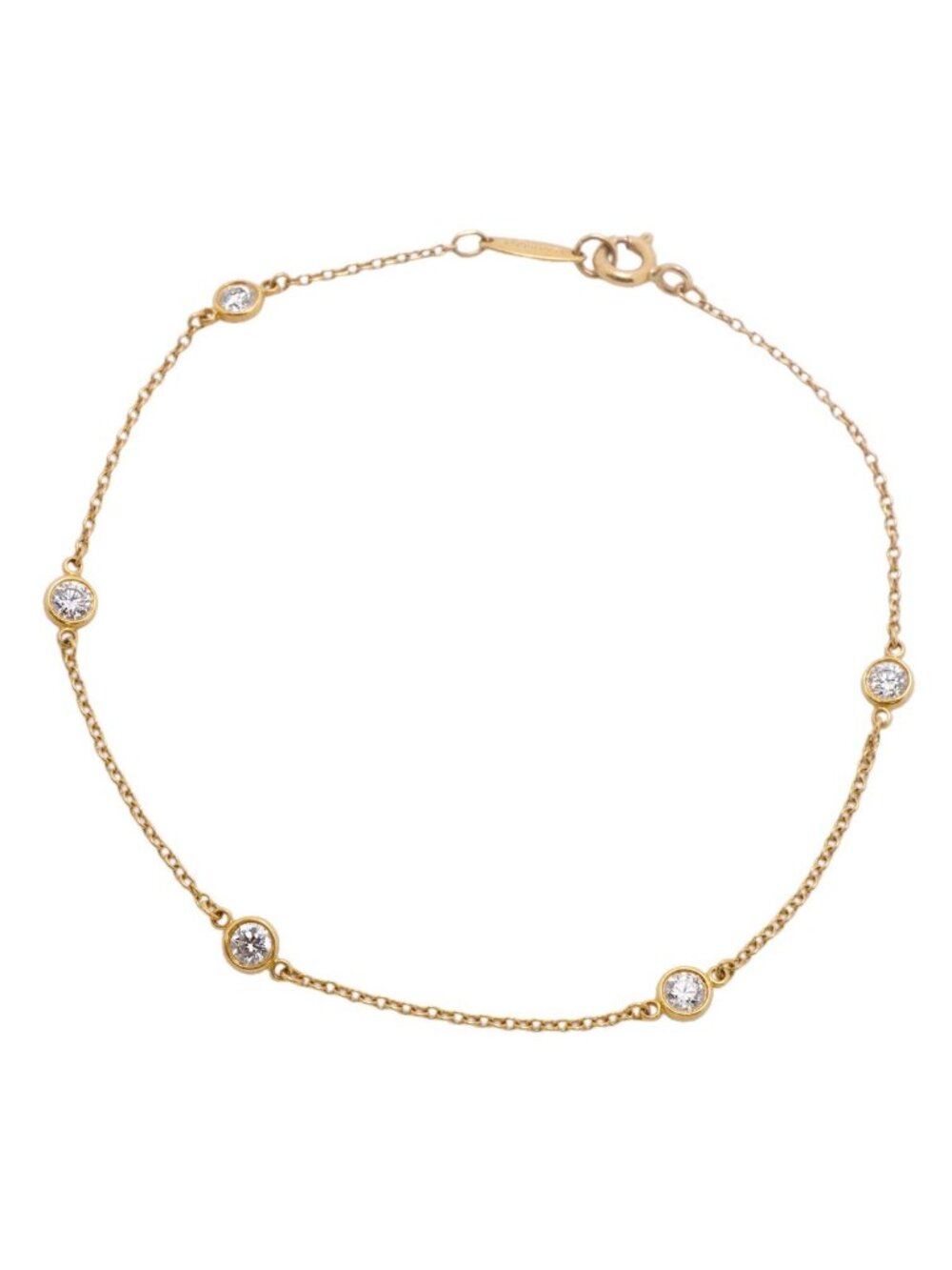 Tiffany & Co Bracelet by the Yard Yellow Gold Diamond